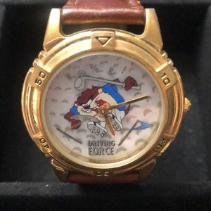 Vintage Fossil WB Tasmanian Devil Watch